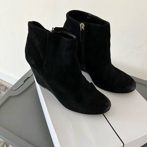 Dolce Vita black suede wedge bootie